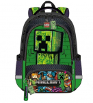 Kids Euroswan - Akcesoria licencyjne KIDS Mokyklinė kuprinė vaiko kelionei / Vaikų mokykla / Minecraft 3d / Mc00050