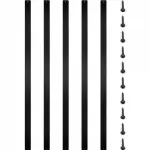Vevor Metalinės turėklų balustrados, 76 vnt., 75 cm