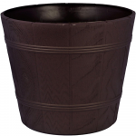 FORM PLASTIC Dekoratyvinis gėlių vazonas Elba D26cm/H22cm tamsiai rudas