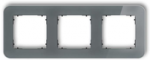Karlik Elektrotechnik 28-12-IRSZ-3 ICON Universalus trigubas suapvalintas rėmas - stiklo efektas (rėmas: grafito dugnas: juodas) 28-12-IRSZ-3