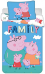Peppa Pig Big Pig Family vaiki&scaron;kos patalynės komplektas 100&radic;&oacute;135cm, 40&radic;&oacute;60cm