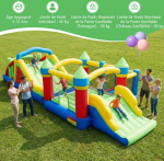Promotions Pripučiamas pilis su čiuožykla, 540x220x234 cm, įvairiaspalvė