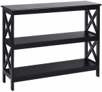 Bonideco Select Juodas MDF konsolinis staliukas, 100x33x80 cm, 30 kg apkrova