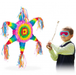 Relaxdays Pinjata, Žvaigždė, 62x54x8.5 cm, Įvairiaspalvė, Popierius