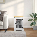 TV staliukas HiFi spintelė Balta 60 x 50 x 82 cm Kietos pu&scaron;ies mediena