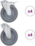 Ratukai, 8vnt., 125mm, pasukami, varžtu tvirtinami