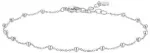 Luca Barra Minimalist steel anklet with balls CV164