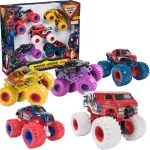 Monster Jam 5 transporto priemonių rinkinys Monster Truck Marvel Heroes 1:64