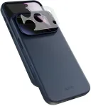Epico Leather Pro Mag+ dėklas iPhone 17 Pro/18 Pro &ndash; suderinamas su Qi2 ir MagSafe &ndash; Mėlyna (su kameros apsauga)