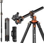 K&F CONCEPT aliumininis fotoaparato trikojis 230 cm su rutuline galvute ir monopodu KF09.119