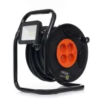 Kraftdele Patvarus prailgintuvas su metaline rite ir 20W LED ap&scaron;vietimu &ndash; 30m, 3x2,5 Kraft & Dele