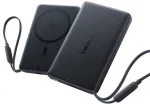Baseus PicoGo Qi2.2 10 000 mAh belaidis i&scaron;orinis akumuliatorius, 45 W, su USB-C kabeliu, juodas