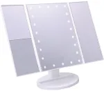 Kosmetinis veidrodis Jocca JOCCA Kosmetinis veidrodis sulankstomas trigubas su LED ap&scaron;vietimu Makeup Baltas