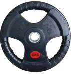 Kubisport Olimpinis guminis svorio diskas su rankenomis 50mm 20kg