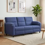 Sofa Policijos mėlyna 214 x 85 x 93 cm Aksomas