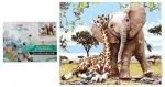 Swede Tapyba pagal numerius - Dramblys su žirafa 41x31cm EDUKAMP (5902496207213)