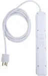 Solar Plus Ki&scaron;tukinis lizdas su jungikliu ir 6 apvaliais lizdais bei apvaliu ki&scaron;tuku su įžeminimu, 13A. Su 3,0 m laidu H05VV-F 3G1,0 mm&sup2;. (Pakelyje 1 vnt./Dėžėje 10 vnt.) balta