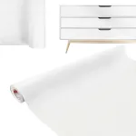 Balta matinė lipni plėvelė baldams, durims, stalvir&scaron;iams, D сам pasidaryk pats, plotis 152 cm