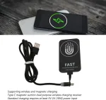 10 W belaidžio įkrovimo imtuvas, Qi imtuvas Usb C plonas belaidžio įkrovimo imtuvas su keliomis apsaugos funkcijomis, keli belaidžio telefono įkrovimo būdai