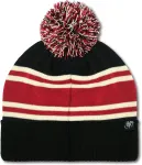 Logoshirt&reg; Harry Potter I Hogwarts Express I Track 9 3/4 I Logo I Bobble Hat I Žieminė I Moterims ir vyrams I Megzta I Siuvinėta I Juoda/tamsiai Raudona/balta I Licencijuotas originalus dizainas, įvairiaspalvis