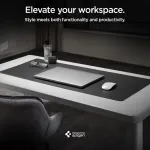 Spigen Desk Mat Velo Vegan Pu Leather Xxl pelės kilimėlis su neslystančiu guminiu pagrindu - juodas