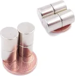Brudazon 5 mini diskiniai magnetai 10 x 10 mm N52 stipriausio lygio neodimio magnetai itin stiprūs magnetai modeliavimui, nuotraukoms, lentai, skelbimų lentai, &scaron;aldytuvui, rankdarbiams, ypač stiprus magnetinis diskas