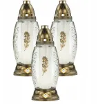 3x gražus subtilus auksinis žvakidė su rože premium eleganti&scaron;kos žvakidės ant kapo