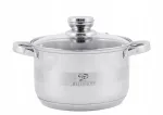 Meyerhoff nerūdijančio plieno puodas su stikliniu dangčiu ir matavimo skale, 24 cm, 5 l