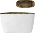 D.duo Organizer įdėklas Longchamp krep&scaron;iams, piniginės įdėklas, vandeniui atsparus Dupont popierinis krep&scaron;io įdėklas, organizeris Tote krep&scaron;iui, (balta, Mažas)