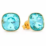 Diamond Sky Jewelry Sidabriniai auskarai moterims DiamondSky &bdquo;Glare (Light Turquoise)&ldquo; su Swarovski kristalais