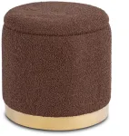 Mebel Elite Apmu&scaron;alų pufas CARNOS, 40 &times; 40 &times; 40 cm, rudas