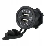 Automobilinis Usb įkroviklis 12-24v, 4.2a su lietimo jungikliu