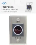 Įleidžiamas praėjimo jungiklis PNI PB103, bekontaktis, NO/NC/COM, 12V/24V DC, būsenos LED, metalinis, 5 laidai