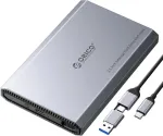 Orico aliuminio standžiojo disko dėklas 2.5 colio usb-c 3.2 6gbps i&scaron;orinis ssd dėklas 2.5 colio sata hdd ssd maksimalus 6tb su usb c/a 2-in-1 kabeliu, palaiko uasp (dd25c3)