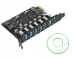 Eaton Valdiklis Pci-e 1x į 7x Usb 3.0 prievadų plok&scaron;tė 5gb/s
