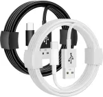 Xrx įkrovimo laidas iphone 15/16 automobiliui, usb a į usb c greito įkrovimo laidas, skirtas iphone 16e, 16/15 pro max, 15 16 plus, type c automobilinis laidas juodas + baltas 1 m, 2 vnt. pakuotė, type c, skirtas ipad pro, airpods 4 įkrovikliui