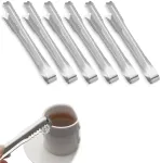6 vnt. saldainių baro priedų rinkinys, virtuvinės žnyplės, nerūdijančio plieno ledo kubelių žnyplės, saldainių žnyplės, mini virtuvinės žnyplės cukrui, serviravimo žnyplės, saldainių žnyplės vestuvėms, barui, vakarėliui, bufetui, kepsninei, i&scaron;kylai
