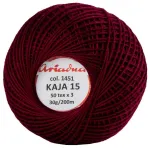 Ariadna Kaja 15 siūlai 1451, 30 g, 50x3, 1 vnt, raudonas