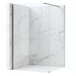 Walk-In du&scaron;o sienelė Rea Flexi, Transparent / Titanium, 90 cm