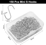 Hikpacker Mini S formos kabliukai, nerūdijantis plienas, 2 cm, 150 vnt., maži kabliukai pakabinimui, su dėžute, skirti "pasidaryk pats" amatams, papuo&scaron;alams, raktų pakabukams