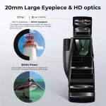 Žiūronai K&f Concept 8-32 x 50 Hd monokuliarinis teleskopas su nuolatiniu priartinimu, su mobiliu telefono spaustuku, skirtas pauk&scaron;čių stebėjimui, medžioklei, žygiams, koncertams
