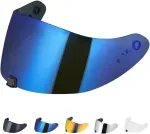 Jqf Gear motociklo &scaron;almo stikliukas, skirtas Exo R420, &scaron;almo stikliukas, motociklo apsauga nuo vėjo, viso veido, tinka Exo R420 (mėlynas)