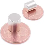 Brudazon 10 mini diskiniai magnetai 8 x 8 mm N52 stipriausio lygio neodimio magnetai itin stiprūs magnetai modelių gamybai, nuotraukoms, lentoms, skelbimų lentoms, &scaron;aldytuvams, rankdarbiams, itin stiprūs magnetiniai diskai