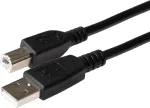 Maplin Premium Usb-a 2.0 ki&scaron;tukas į Usb-b ki&scaron;tuką 0.75m juodas