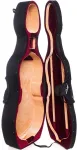Violončelės dėklas Classic violončelei 4/4 M-case Juodas, Bordo-beige