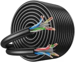 Jarnhng lauko cat 6 ethernet kabelis 200 m, didelės spartos lan tinklo kabelis, cat 6 interneto kabelis, 1 gbps, 250 mhz, awg24 utp cca (200 metrų, juodas)