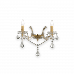 Sieninis &scaron;viestuvas Ideal Lux Wall lamp with 2 lights FLORIAN, E14, baltas