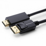 Kabelis MicroConnect DisplayPort - HDMI 1m juoda (MC-DP-HDMI-100)