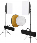 Fotostudijos komplektas su &scaron;viesdėžėmis ir reflektoriumi