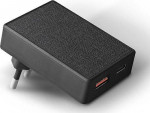 UNIQ maitinimo įkroviklis "Votre Slim Duo" 20 W USB-C + USB-A juoda